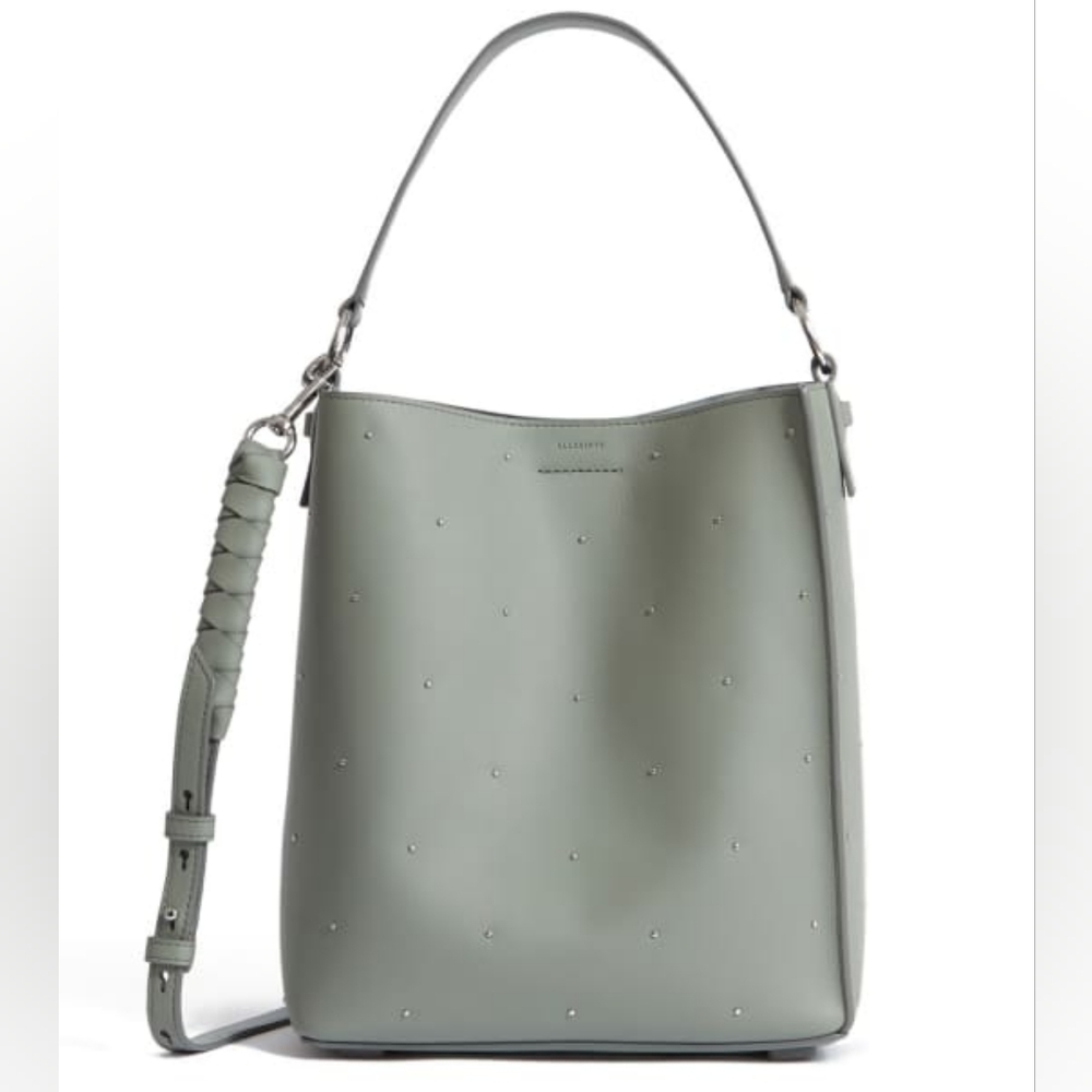 AllSaints small kathi studded leather tote bag